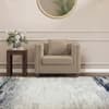 Windsor Premium 1 Seater Fabric Sofa in Biscuit Velvet Colour