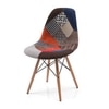 DSW Solid Wood Side Chair Replica in Patchwork Colour