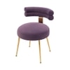 Swizzy Solid Wood Accent Chair in Purple Colour