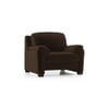 Farina Premium 1 Seater Fabric Sofa in Dark Earth Colour