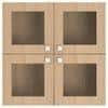 Romano Wall Mounted Glass Display Cabinet in Canadian Maple Colour