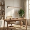 Slimline 48 Baton Brown Solid Wood Single Hanging Light