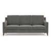 Abbey Sofa Set (Colour : Ash Grey Velvet, Cushion : Soft, Seater : 3+1+1)
