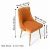 Rosslyn Sheesham Wood Set of 2 Accent Chairs in Peach Velvet Upholstery with Metal Legs