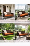 Carry Bird Wicker Patio Furniture Outdoor Balcony Swings In Brown And Orange Colour