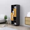 Hexa Engineered Wood Bookshelf Multipurpose Storage Rack in Slate Grey and Giant Wood Colour