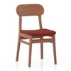 Atlas Solid Wood 6 Seater Dining Table With 6  Lunar Dining Chairs (Finish : Honey, Chair Colour : Dark Coral)