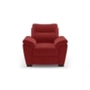 Adelaide Premium 1 Seater Fabric Sofa in Salsa Red Colour