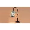 Multicolor Mosaic Glass Zig Zag Curvy Table lamp with Iron Base (EN05)