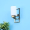 Eliante Modern Wall Lights Glass, Mild Steel & Glass Material Antique & White Finish