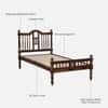 Nilaya Sheesham Wood Single Size Non Storage Bed in Provincial Teak Finish