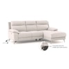 Emila Right Aligned Three Seater Sectional Recliner in Cream Colour