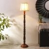 Capucine Brown Cotton Shade Floor Lamp