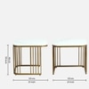 Metallive Square Metal Nesting Coffee Table Set Gold Finish White Porcelain Top Set Of 2
