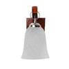 Devansh Solid Wood Electric Wall Light in Brown Colour with White Shade Count of 1 Light