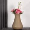 Textured Flower Pot In Beige Colour