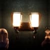 Eliante Seen Iron Wall Light With Glass In Gold Colour