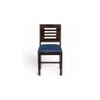 Rosslyn Sheesham Wood Set of 2 Dining Chairs in Mahogany Finish & Navy Blue Velvet Cushion Seat
