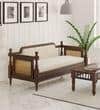 Rattan Solid Wood 3 Seater Sofa in Provincial Teak Finish