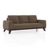 Granada Premium 3 Seater Fabric Sofa in Truffle Beige Velvet Colour