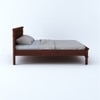 Miraya Solid Wood King Size Non Storage Bed In Teak Finish
