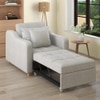 Alysha 1 Seater Fold Out Sofa cum Bed  in Light Grey Colour