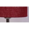 Daveigh Maroon Cotton Shade Floor Lamp