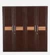 Magnum Engineered Wood 4 Door Wardrobe in Walnut Finish