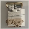 Valerio Duo-Panel Luxe Queen Size Bed in Green colour Velvet with Oak wood Frame