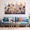 The Castle Decor Abstract Flower Wall Art Set of 5 27x48 Inch