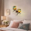Devansh Metal Electric Wall Light in Gold Colour with Multi Shade Count of 2 Lights