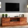 Pluto Solid Wood TV Table in Honey
