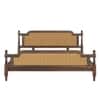 Cane Solid wood King Size Bed in Provincial Teak Finish 72x78 inches