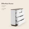 Baltoro Engineered Wood Chest of 5 Drawers in White Finish