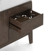 Lunar Solid Wood and Carrara White Marble Sideboard In Danish Walnut Finish