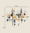 W-Zuri Abstract Metal Wall Decor in Multicolor Set of 1
