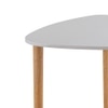 Metalsmith Solid Wood Side Table in White & Natural Finish