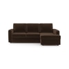 Apollo Compact Sofa (Colour : Dark Earth, Cushion : Soft, Back Type : Regular, Seating Capacity : Right Aligned 2 Seater + Right Aligned Chaise)