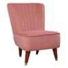 Jane Velvet Accent Chair in Blush Pink