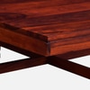 Sheesham Wood Coffee Table Set in Honey Oak Finish With Cushioned Stools