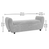 Redol Boucle 2 Seater Ottoman Bench with Storage  in Gre  Color
