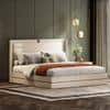 Naomi King Bed In High Gloss Beige Finish