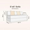 Usha Shriram Folding 3 Seater Double Foam Fold Out Sofa Cum Bed  in Dark Blue Colour