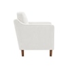 Menta Boucle Fabric Lounge Chair in White Colour