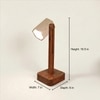 Hexspot Brown Wooden Table Lamp with Beige Wooden Lampshade