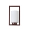 Eliante Modern Wall Lights Mild Steel & Glass Material Dark Wood & White Finish