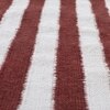Jaipur Rugs Soft Scalloped Border Striped Wool Dhurrie Rug White 5x5 ft