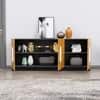 Hexa Red Multipurpose Storage Cabinet With 3 Door in Slate Grey And Giant Wood Colour