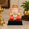 Devotional Lotus Grace Ganesha Statue in White Colour