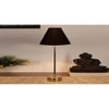 Black cotton with Metal Gold Table Lamp